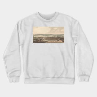 A View of the East India Docks by William Daniell Crewneck Sweatshirt